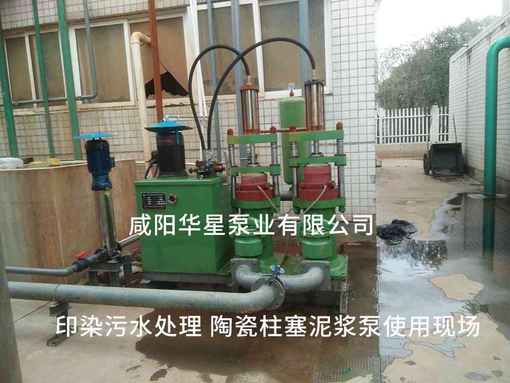 印染污水處理廠使用YBH250-30節能柱塞泥漿泵客戶案例-第二個現場