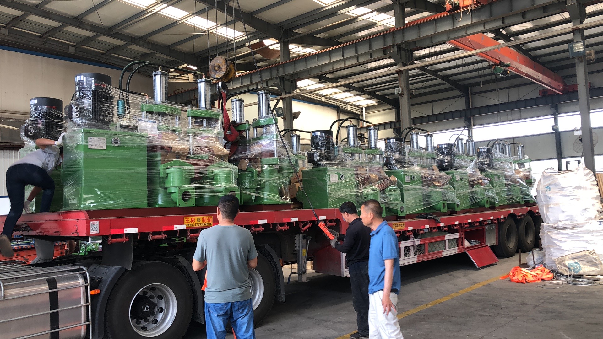 12臺壓濾機專用節能泵發貨視頻